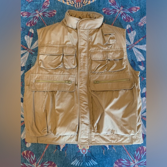 XL Cabela’s Vest Down Khaki Cargo Vintage Hunting Sidney Nebraska USA - Picture 1 of 10